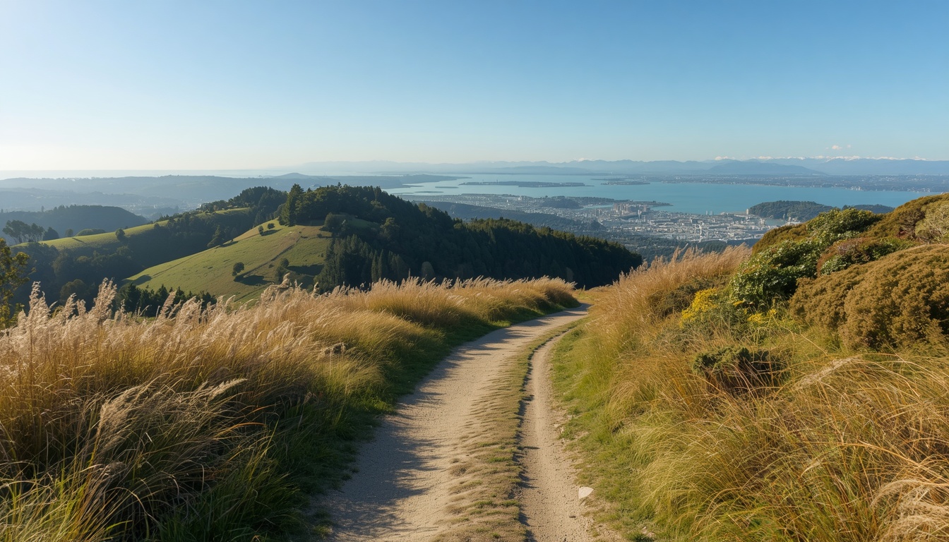 Scenic walking path vista near Hamilton New Zealand by Timingeigraceful